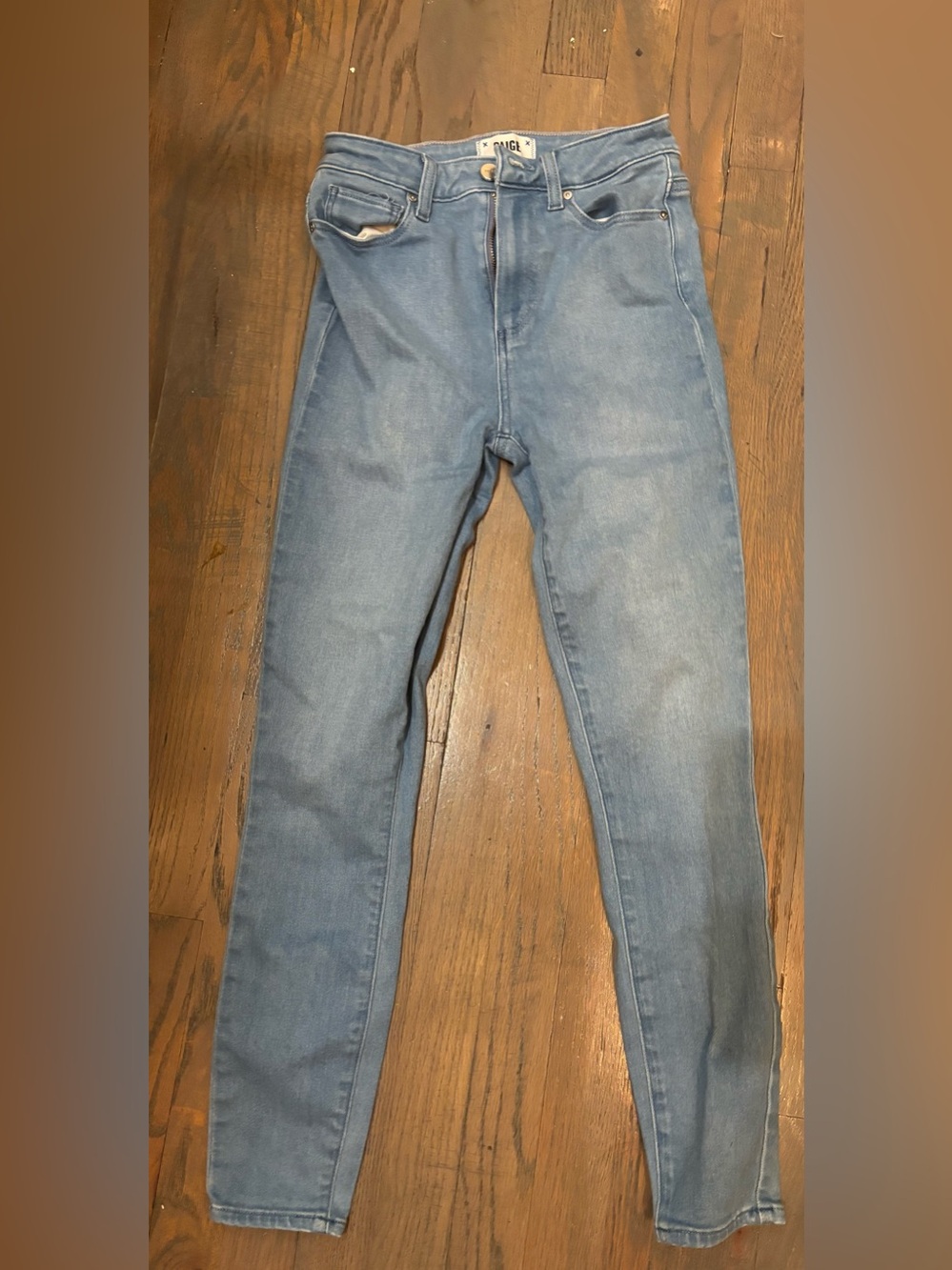 PAIGE Light Blue Slim Straight Jeans